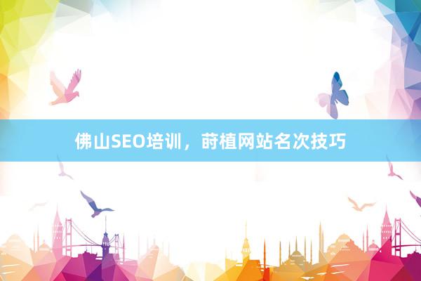 佛山SEO培训，莳植网站名次技巧
